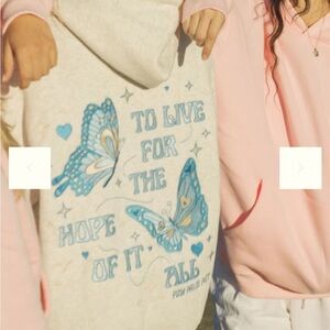 Pink Palm Puff hope of it all hoodie